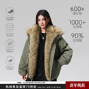 【Achock官方店】90白鸭绒重磅加厚保暖毛领座山雕外套羽绒服女