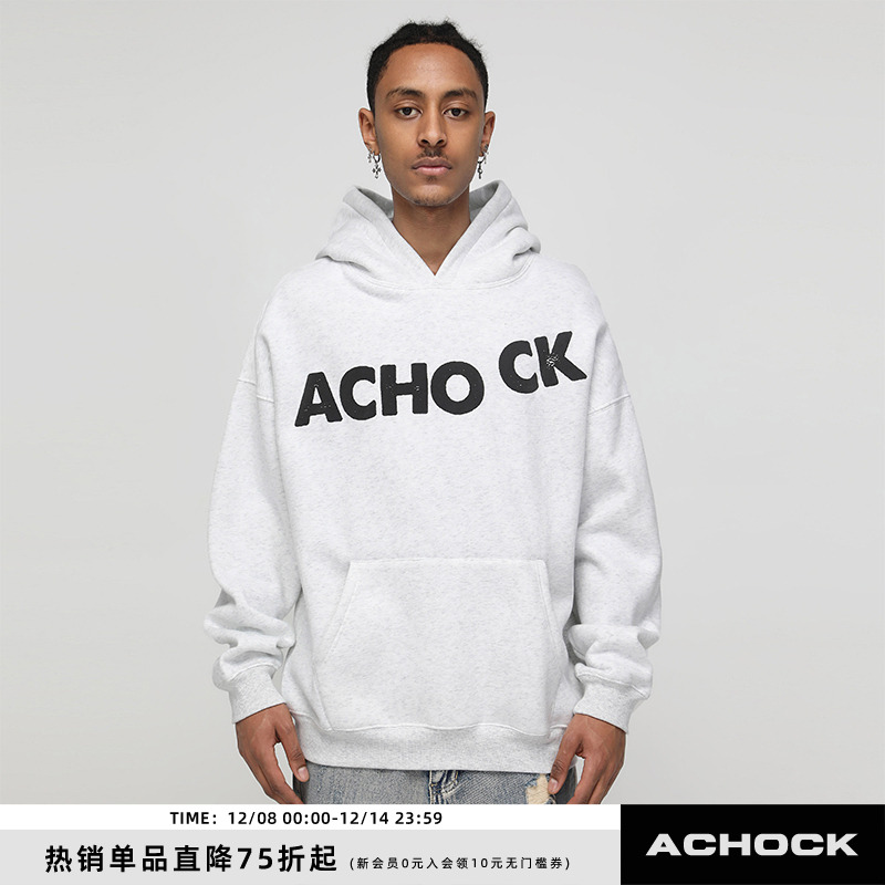 achock国潮原创印花卫衣宽松套头