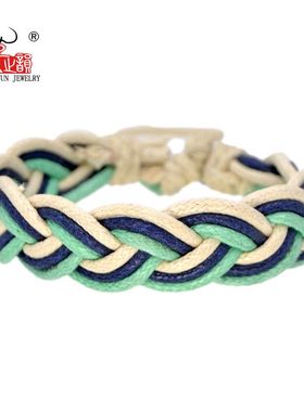 2024新款彩色棉麻手绳手工编织女