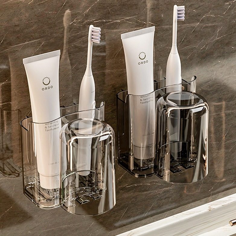 PFT轻奢牙刷置物架免打孔漱口杯浴室情侣壁挂卫生间刷牙牙刷架子,家庭/个人清洁工具,牙刷架/牙具座,淘宝优惠券,粉丝福利购,淘宝优惠卷