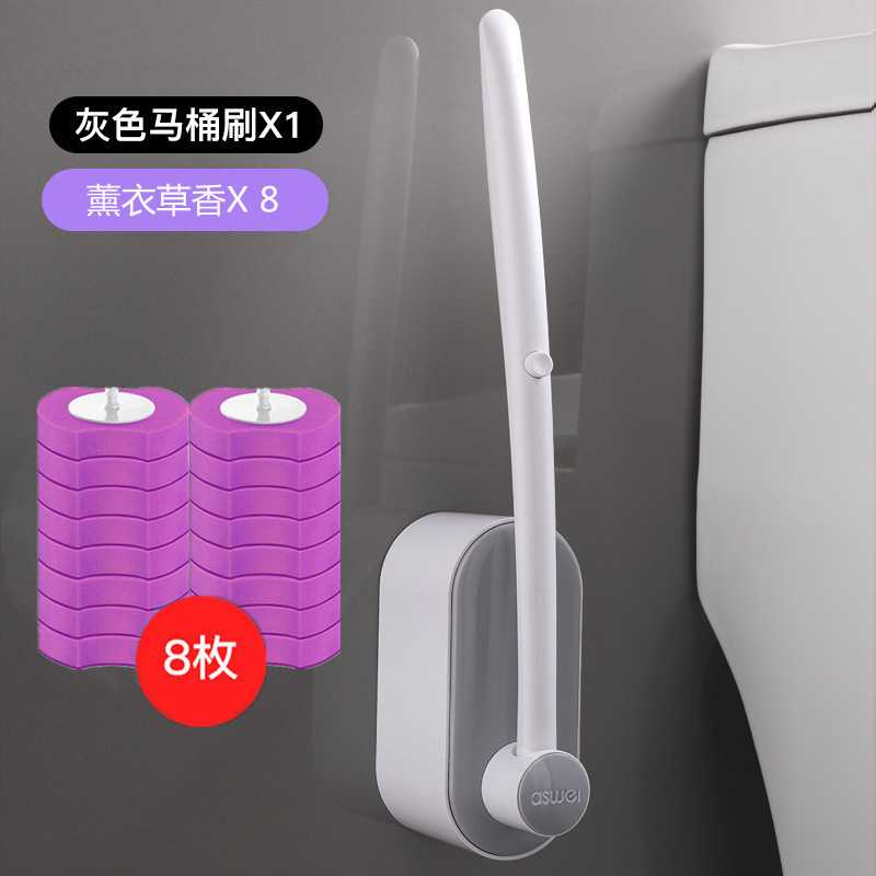 一次性马桶刷厕所清洁壁挂式马桶刷家用卫生间替换片洗厕所海绵头