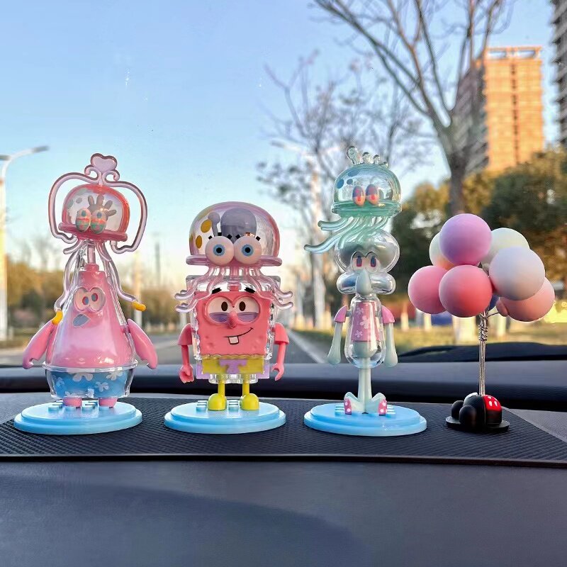 海绵宝宝手办盲盒水母2022网红新款公仔益智玩具礼物摆件