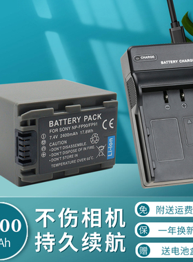 适用索尼NP-FP90 FP91电池充电器FP70 FP71 FP60 FP50电池板座充DCR-SR90E SR80 SR100E DVD803E 903E摄像机