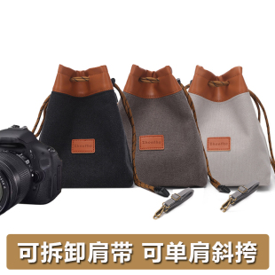 适用于佳能尼康索尼松下富士奥林巴斯徕卡宾得三星微单相机包单反相机袋斜挎单肩便携保护包适用男女复古文艺