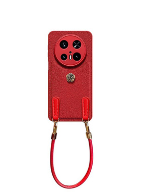 挂绳山茶花适用于华为mate70pro手机壳mata70新款2025个性时尚meta70pro十奢华红色mete60腕带防摔por外壳