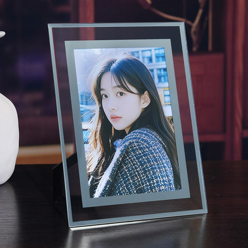 蓝映玻璃相框567寸A4透明百搭