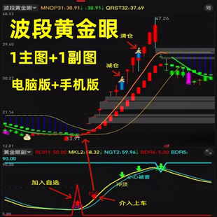 波段黄金眼机构主力抄底擒牛短线买卖提示通达信股票量化交易指标
