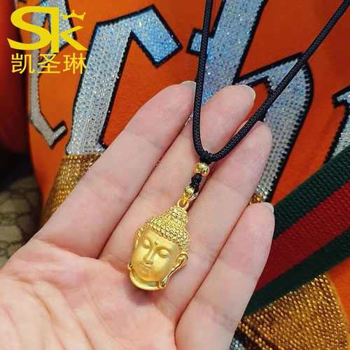 凯圣琳女吊坠3D硬金新款佛头