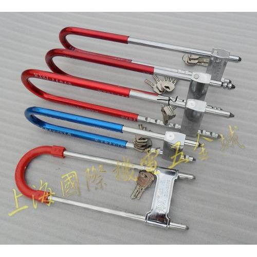 U形锁恒龙精品卫星A858U型锁战神玻璃门锁小缆钥玛831双门锁大门