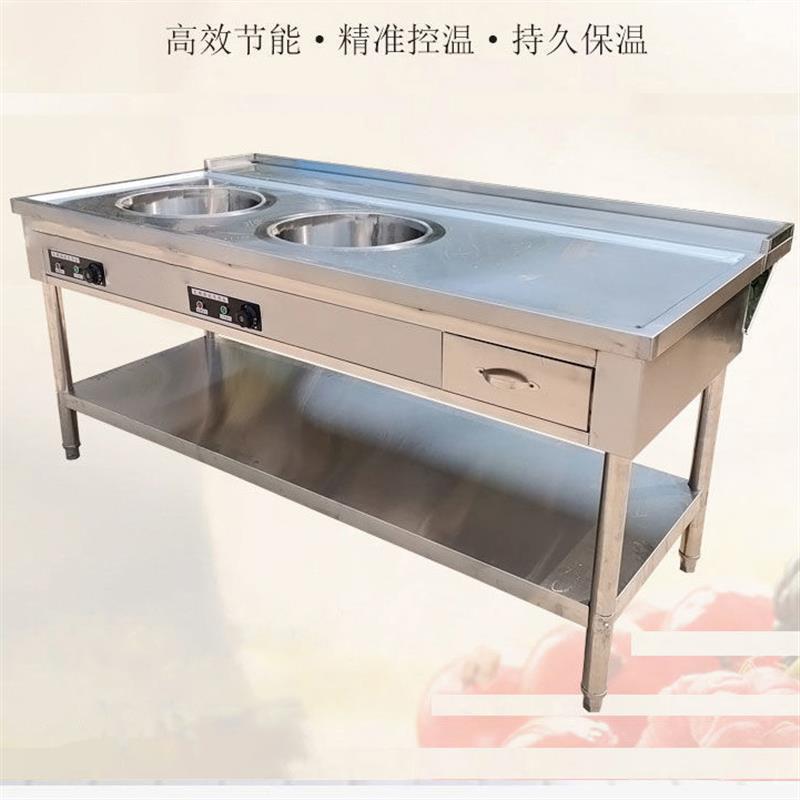 包子保温售卖早餐台店售车2孔卖台馒头小笼包饮料售卖加厚不锈钢