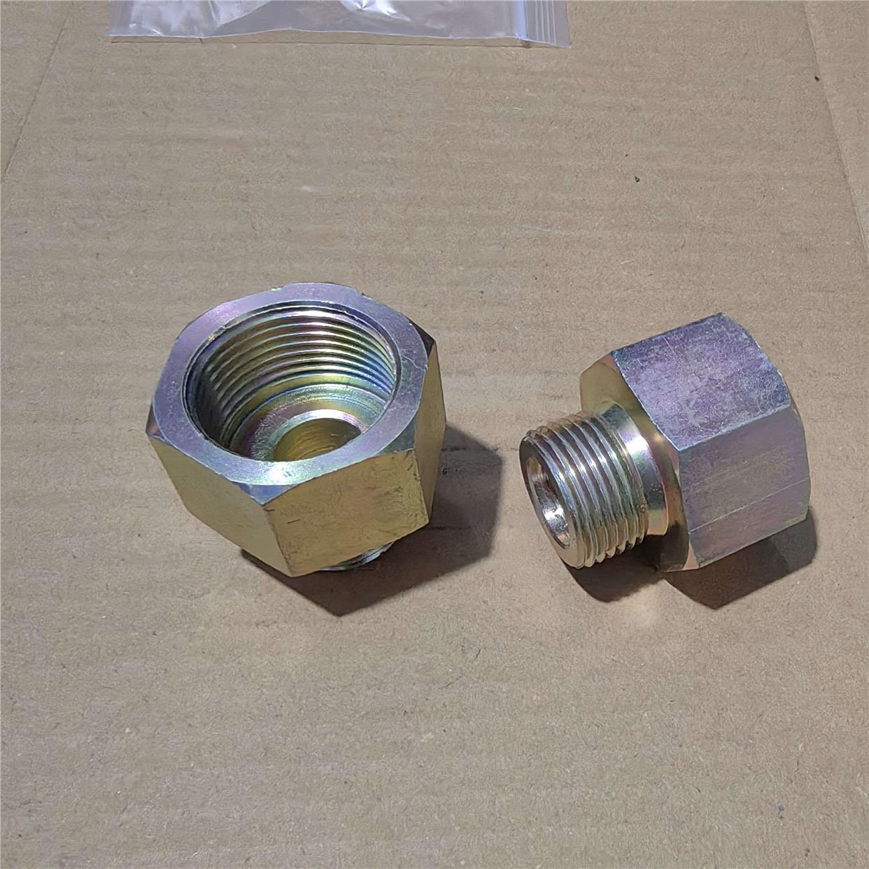 外丝M27*2组—转内丝G1寸直牙英制高压铁接头外表镀锌1027