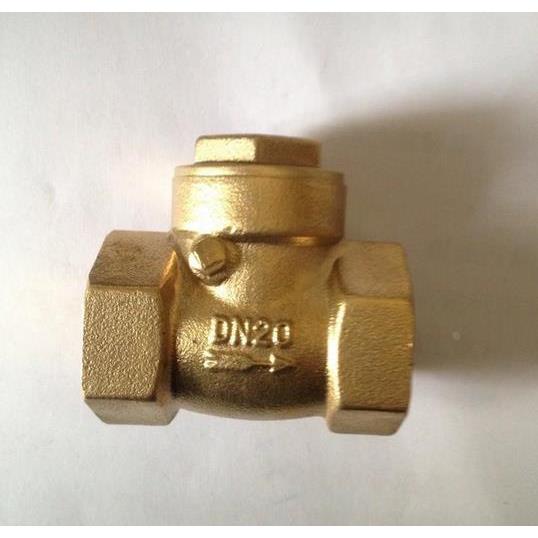 玉环卧式黄铜止回阀全铜单向阀4分6分1寸止逆阀DN15 20 25 32 40