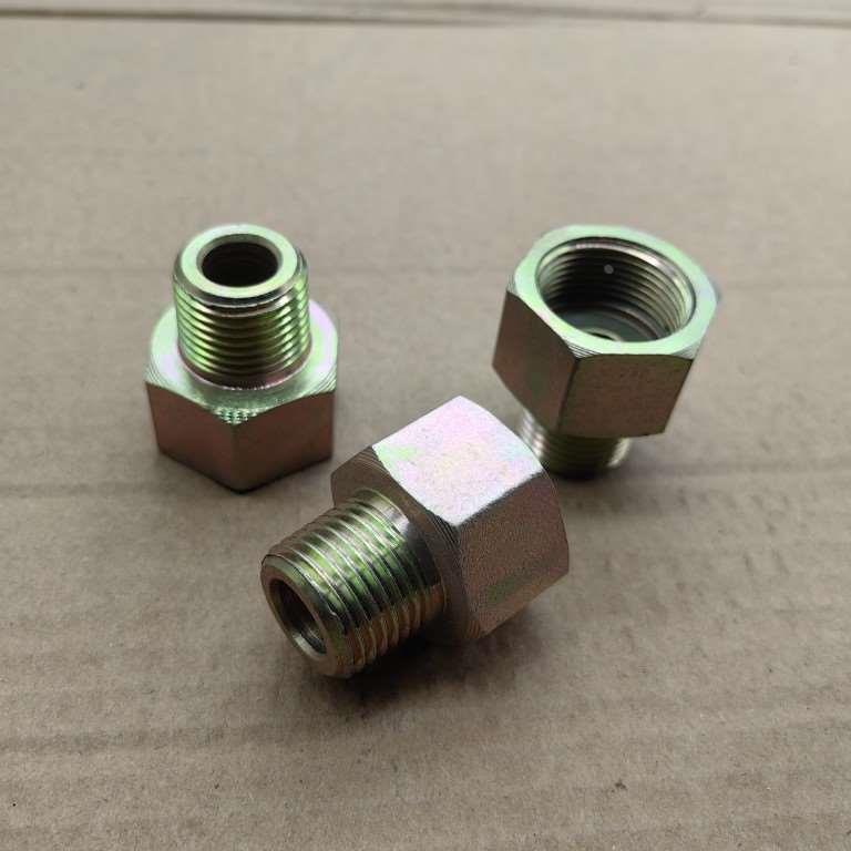 外丝PT1/2- 转内丝M24*1.5高压铁材料接头4分变24外表镀锌0424