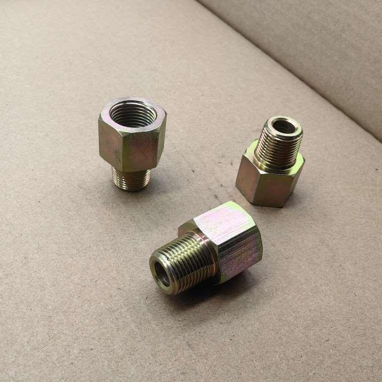 外丝Zg3/8锥螺纹-转内丝G3/8直螺纹3分高压铁接头外表镀锌0303