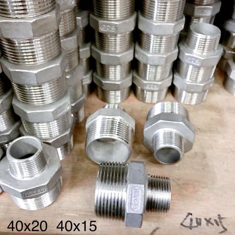 dn40变dn20 不锈钢对丝 双外丝接头 大小头 1-1/2*3/4 材质304