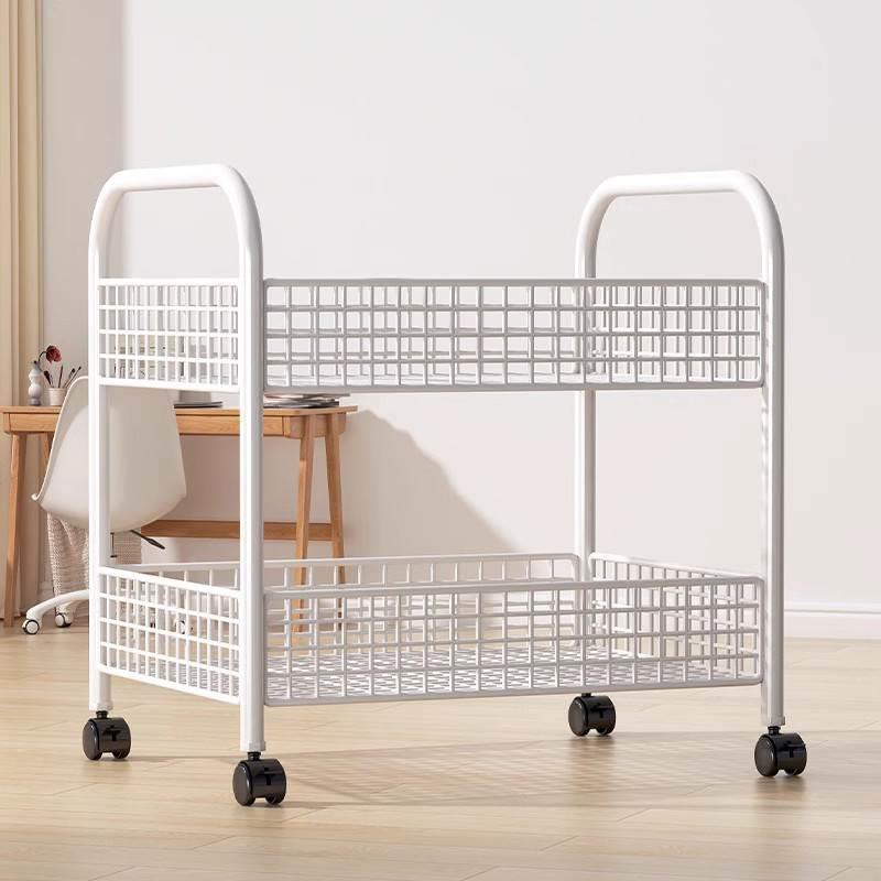 书包置物架可移动滑轮小推车桌下存放神器家用柜放筐收纳带轮书架