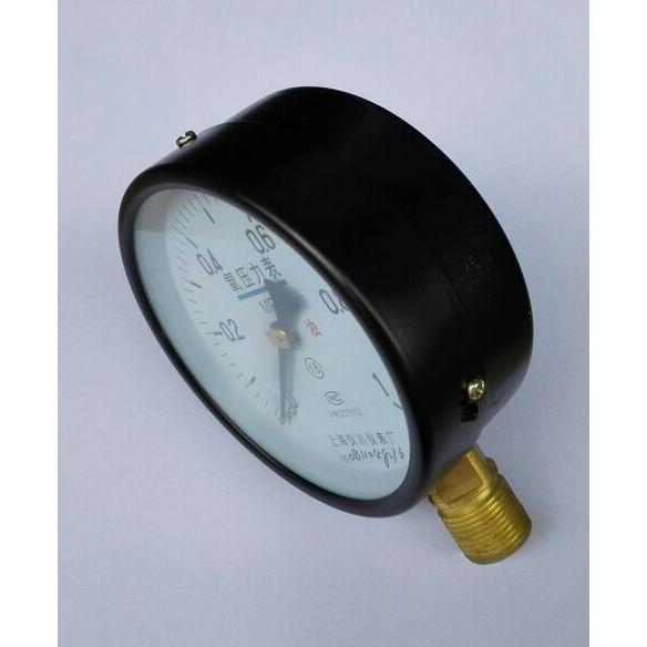 氧压力表 1mpa 禁油 外壳直径100mm 型号 YO-100 铜螺纹m20×1.5