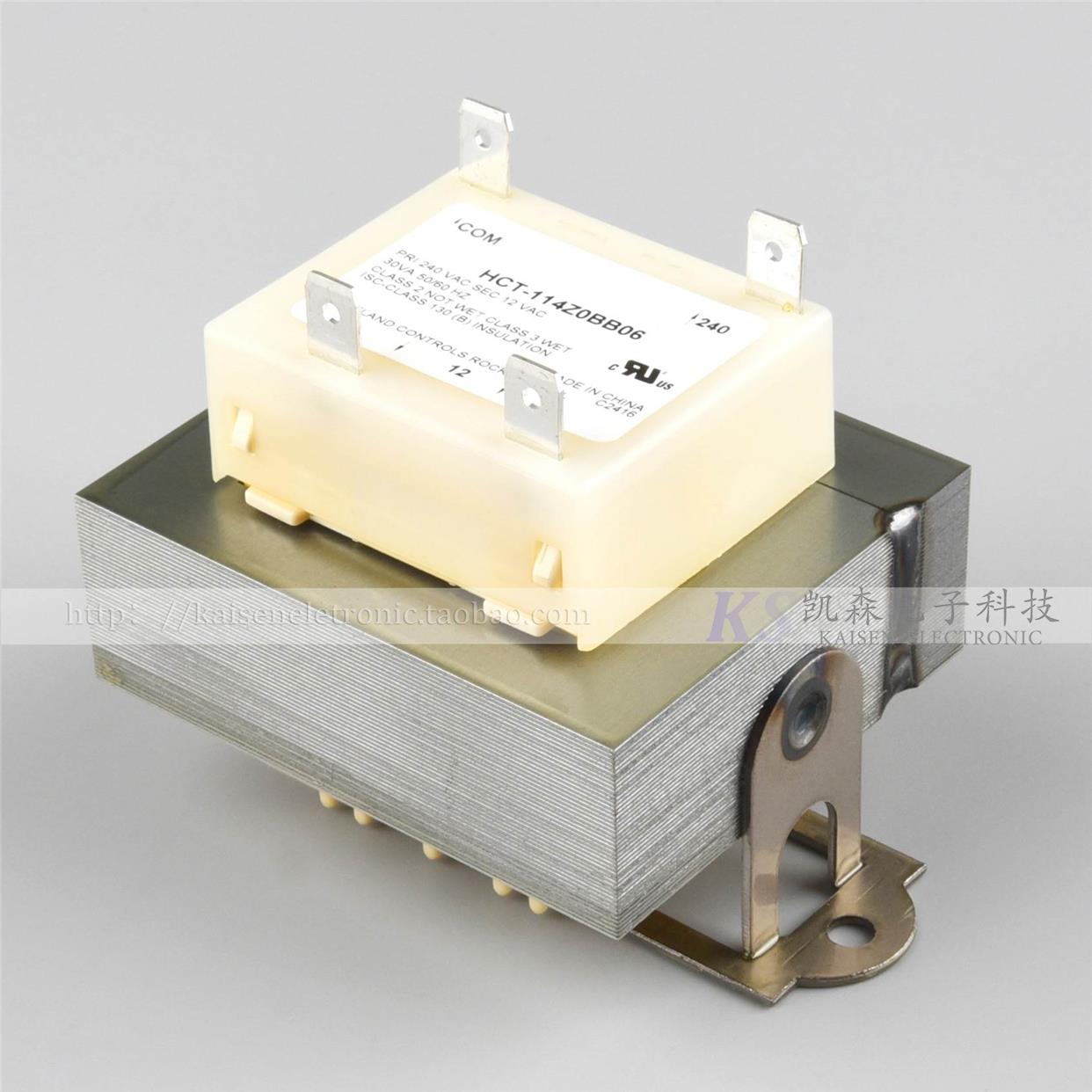30VA 240V转12V UL HCT-114Z0BB06 蒸烤箱烘箱炸锅炸炉隔离变压器