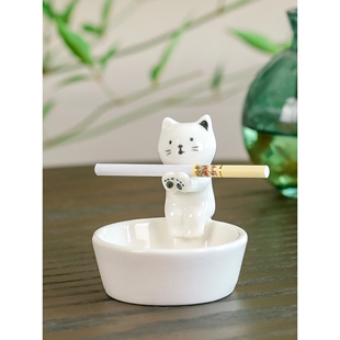 卡通可爱烟灰缸陶瓷创意小众高级感少女心女生家用客厅办公室搞怪
