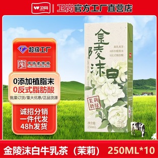 卫岗牛奶金陵沫白牛乳茶茉莉奶绿源250ml10盒整箱厂家批发