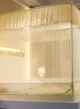 AL6套床蚊帐无底公主风三门儿防摔1.5m/1.垫8xF76H9HJH2乘两米童