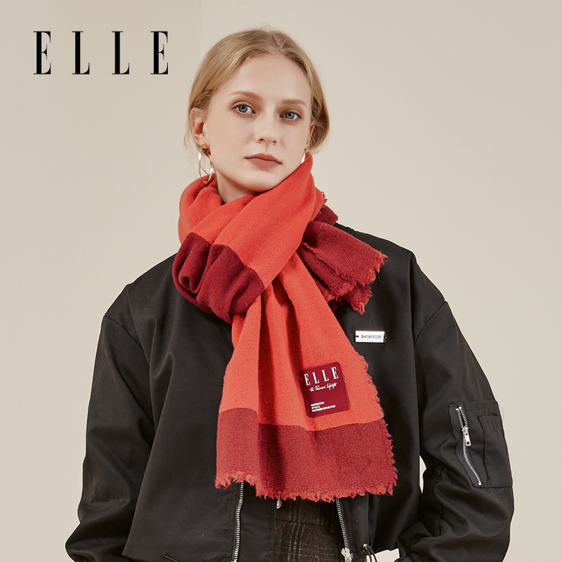elle围巾女士户外保暖秋冬季