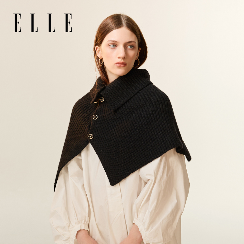 针织百搭高领ELLE披肩冬季