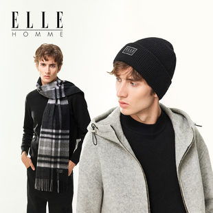 ELLE HOMME羊毛针织毛线帽子/围巾围脖/手套男士秋冬季时尚保暖