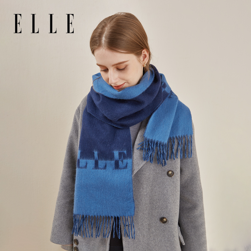 ELLE秋冬季女士羊毛围巾