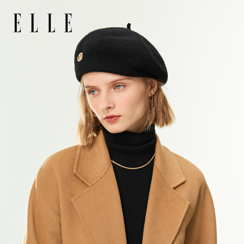 ELLE贝雷帽户外保暖秋冬