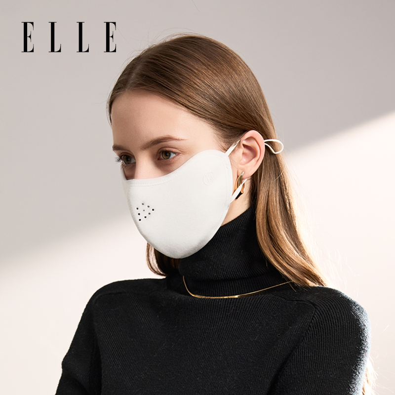 ELLE保暖口罩女士秋冬季保暖时尚百搭休闲护眼角加厚透气户外骑行