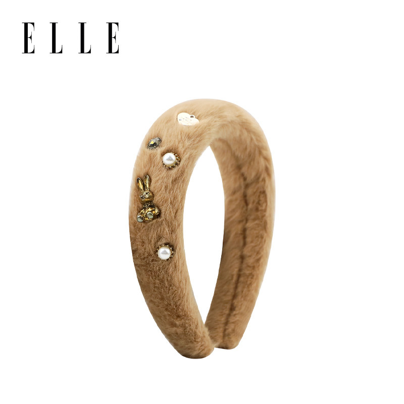 ELLE抓夹毛绒材质发夹