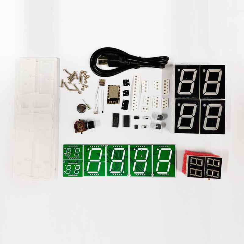 ESP8266联网时钟8位数码管时钟电子DIY散件套件 闹钟温度自动调光高性价比高么？
