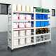 加厚货架置物架多层落地储物架拆装 白色仓储铁架子角钢展示货物架