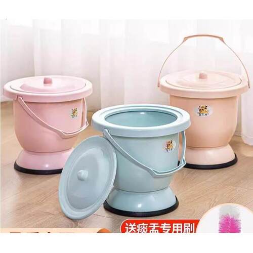 年老人起夜马桶坐便器移动高脚痰盂家用卧室带盖防臭孕妇小尿盆桶