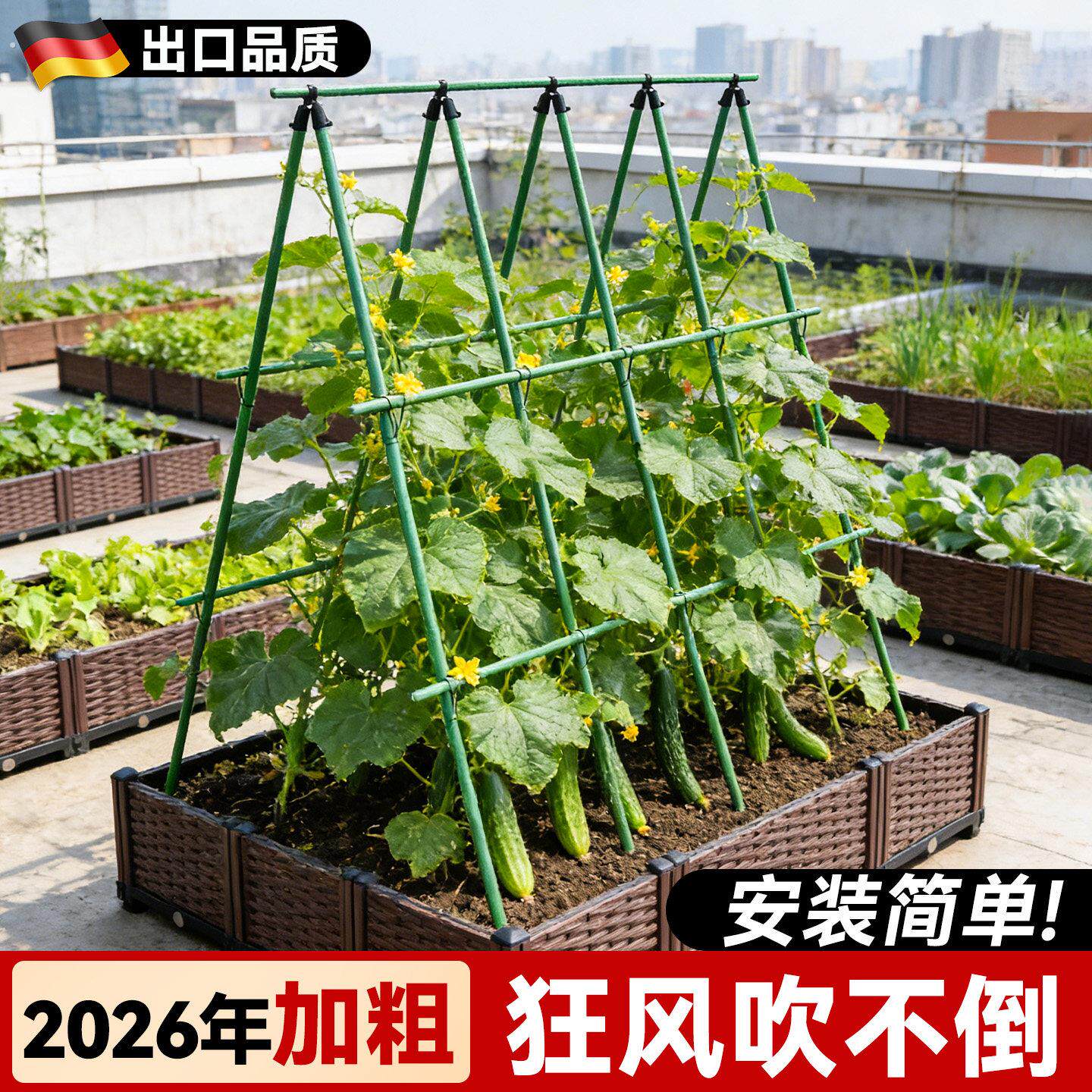 户外种菜爬藤架黄瓜豆角番茄支伸缩杆庭院植物葡萄攀爬架园艺支架