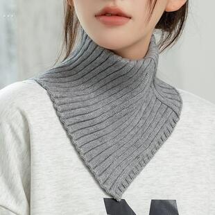 采购产品秋冬女用新针织围巾，温暖高领羊毛高领绑腿，假领，多功