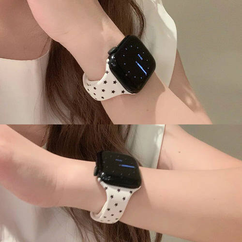 韩系星星硅胶细款iWatch表带适用