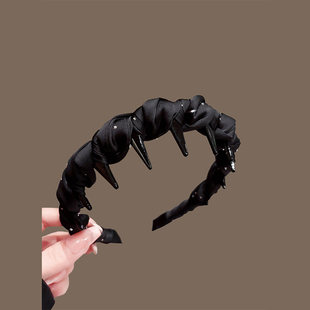 Lastkiss黑色齿梳发箍女款高级感2026新款高颅顶头箍带齿防滑发饰