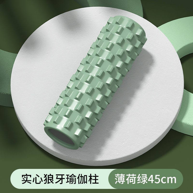 实心泡沫轴肌肉放松器狼牙棒健身按摩滚轴滚轮琅琊瑜伽柱器材45cm