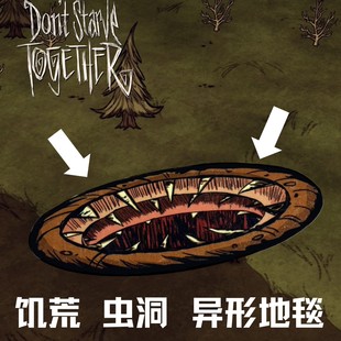 饥荒虫洞自制地毯仿羊绒地毯地垫DST饥荒游戏周边异形地毯床边毯