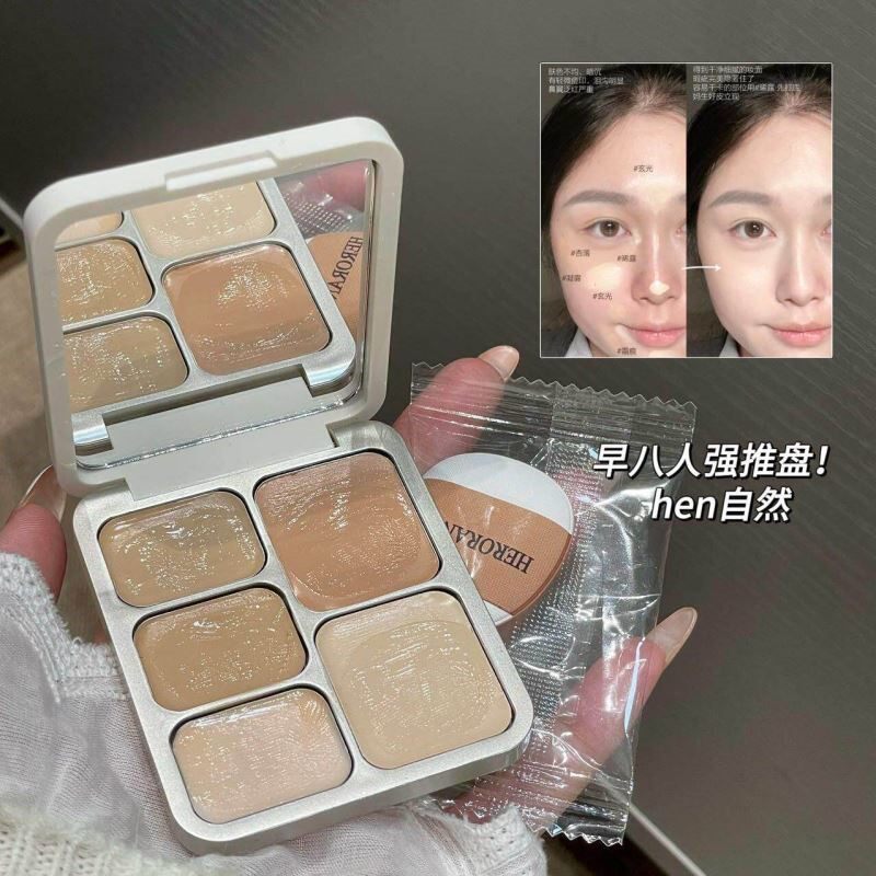 正品五色遮瑕盘遮瑕膏女遮盖斑点脸部痘印黑眼圈眼袋泪沟强力提亮