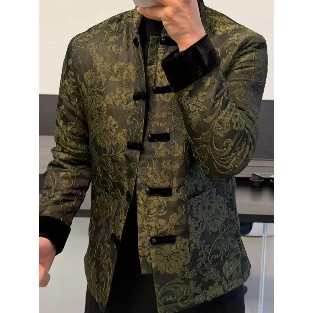 8951秋冬季男士新品中国风盘扣唐装国潮外套个性潮流百搭高级感帅,男装,唐装,淘宝优惠券,粉丝福利购,淘宝优惠卷