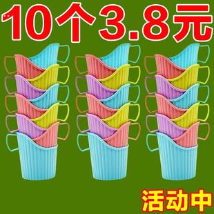 加厚一次性纸杯子杯托加硬塑料茶托杯隔热托带把手水杯通用性杯套
