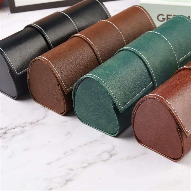 2025新款大号覆古皮质眼镜盒男女通用便携车载手工太阳镜墨镜盒