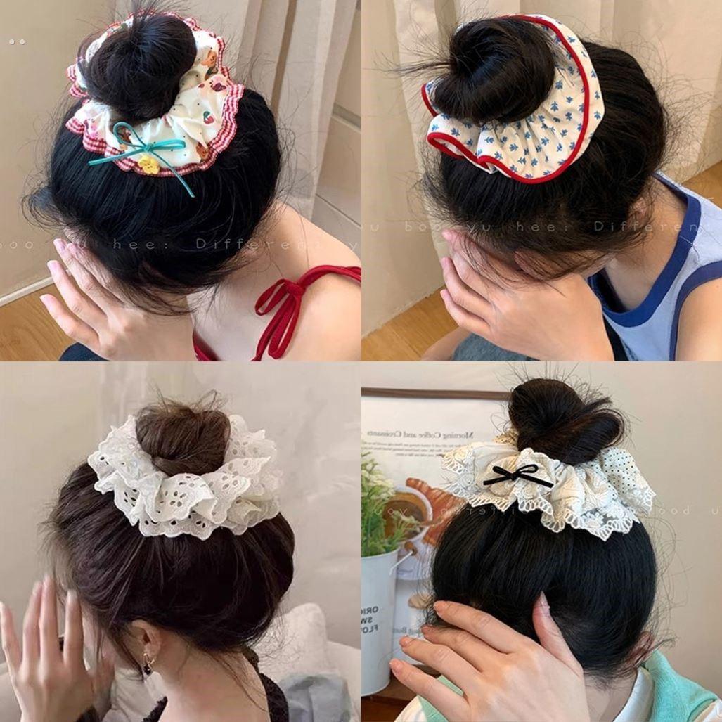 超好看的大肠发圈扎头发发圈韩式风发软圈韩系绑头发神器头绳少女