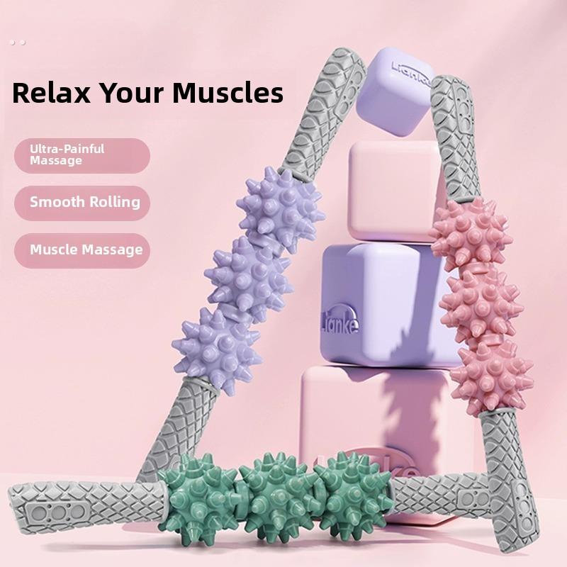 梅斯按摩棒滚轮小腿肌肉放松直接筋膜超痛狼牙按摩