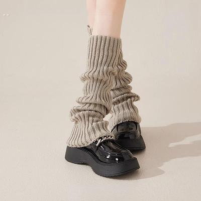 袜套堆堆袜女秋冬保暖加厚腿套胖mm粗腿针织小腿袜修饰腿型长筒袜
