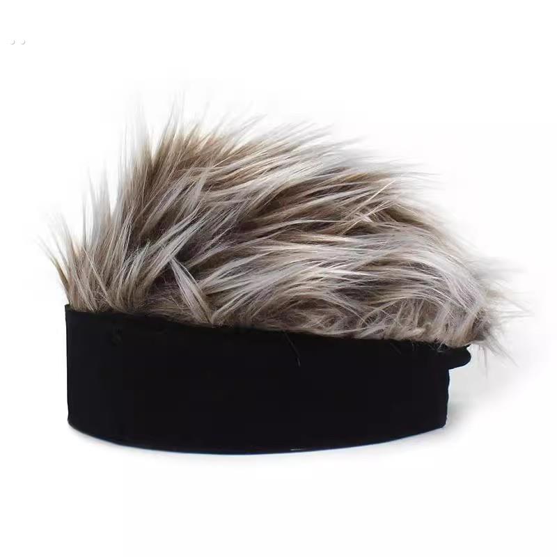 发帽子男士酷帅青头王雷同款头一体假发时尚春季9ac378b2潮流网红