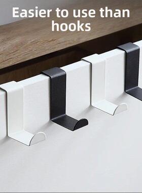 免打孔挂钩强力黑色Z型浴室门后玄关承重挂衣架墙壁S挂钩衣帽挂钩